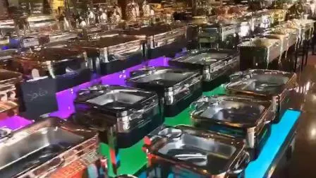 Other Hotel Supplies Stainless Steel Service Equipment Buffet Food Display Electric Food Warmer Set Chafing Dish